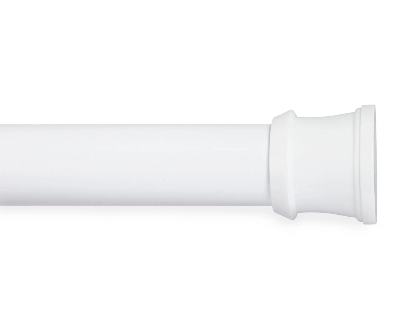 White Fashion Shower Rod, (24" - 40") 1 White Fashion Shower Rod, (24" - 40")
