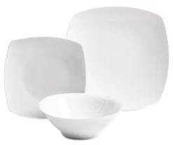 White Square 12-Piece Dinnerware Set