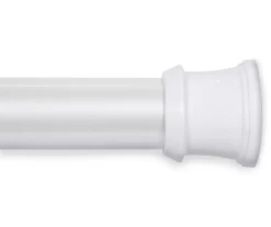 White Aluminum Decorative Shower Rod