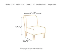 Tibbee Pebble Armless Accent Chair -Deco Haven Shop 810363289 6