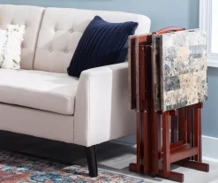 Williams 4-Piece Faux Marble Tray Table Set -Deco Haven Shop 810386282 A0 11