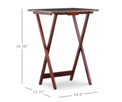 Williams 4-Piece Faux Marble Tray Table Set -Deco Haven Shop 810386282 D8 12