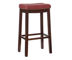 30" Brooke Red Saddle Barstool