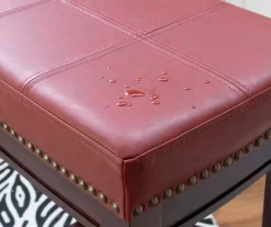 30" Brooke Red Saddle Barstool -Deco Haven Shop 810389513 4