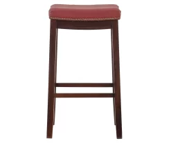 30" Brooke Red Saddle Barstool -Deco Haven Shop 810389513 7