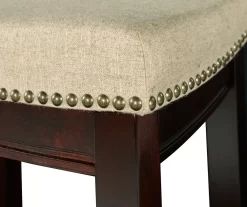 Clay Walnut Saddle Style Bar/ Counter Stools 13 Clay Walnut Saddle Style Bar/ Counter Stools -Deco Haven Shop 810389530 3