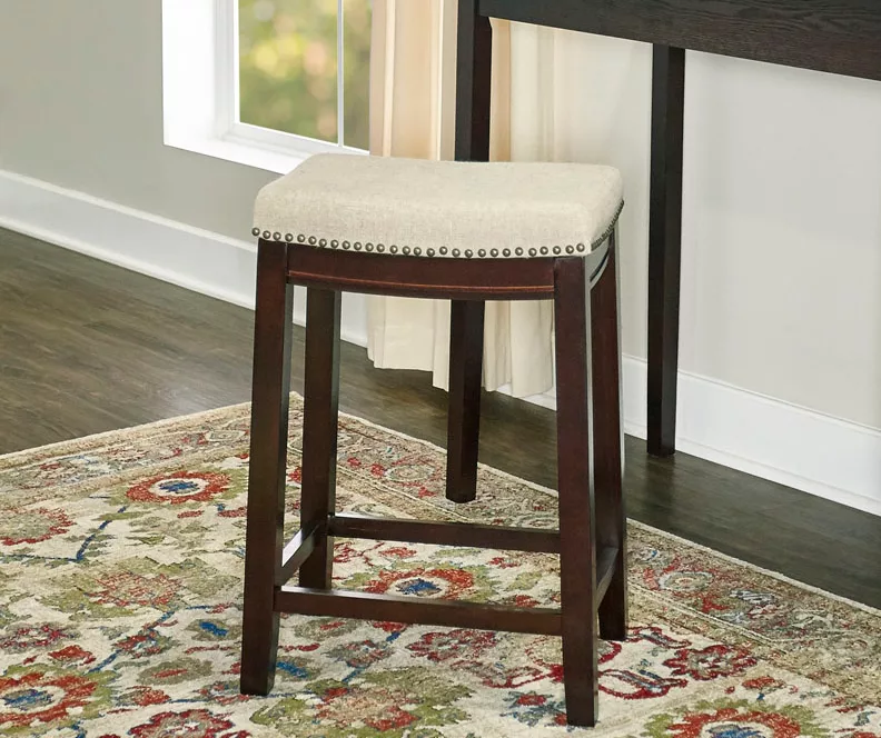 Clay Walnut Saddle Style Bar/ Counter Stools 1 Clay Walnut Saddle Style Bar/ Counter Stools