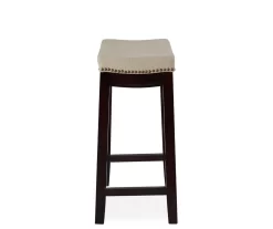 Clay Walnut Saddle Style Bar/ Counter Stools 9 Clay Walnut Saddle Style Bar/ Counter Stools -Deco Haven Shop 810389541 2