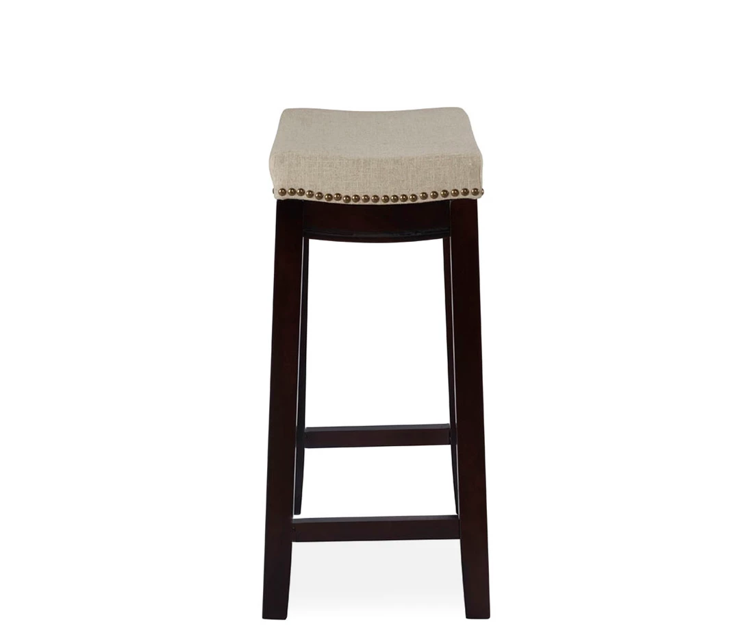 Clay Walnut Saddle Style Bar/ Counter Stools 3 Clay Walnut Saddle Style Bar/ Counter Stools - Image 3