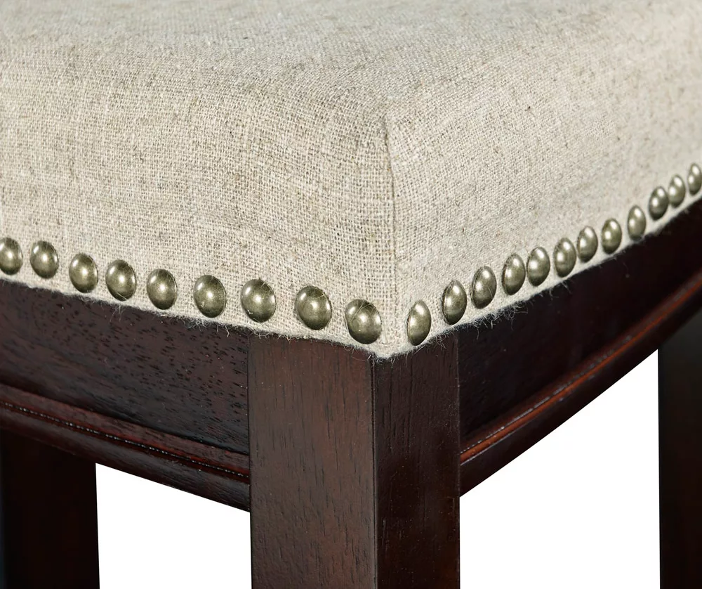 Clay Walnut Saddle Style Bar/ Counter Stools 4 Clay Walnut Saddle Style Bar/ Counter Stools - Image 4