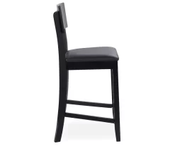 24" Black Contemporary Counter Stool -Deco Haven Shop 810389596 2