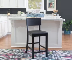 24" Black Contemporary Counter Stool -Deco Haven Shop 810389596 B0 2
