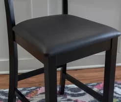 24" Black Contemporary Counter Stool -Deco Haven Shop 810389596 B8