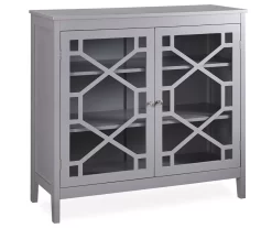 Ava Gray Geometric 2-Door Cabinet