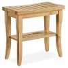 18" Pierce Bamboo Bathroom Stool