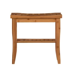 18" Pierce Bamboo Bathroom Stool -Deco Haven Shop 810389685 3