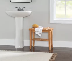 18" Pierce Bamboo Bathroom Stool -Deco Haven Shop 810389685 B0 1