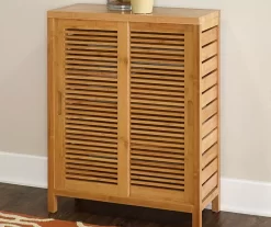 Pierce Bamboo Sliding Door Floor Cabinet -Deco Haven Shop 810389687 3