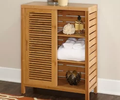 Pierce Bamboo Sliding Door Floor Cabinet -Deco Haven Shop 810389687 4