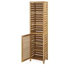 Pierce Bamboo 3-Shelf Tall Cabinet -Deco Haven Shop 810389688 2