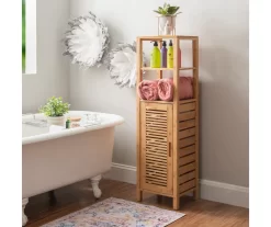 Pierce Bamboo 5-Shelf Mid Cabinet -Deco Haven Shop 810389690 B0 1