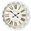 Whitewash Wall Clock, (24")