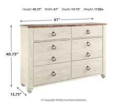 Willowton Whitewash Dresser -Deco Haven Shop 810406133 11