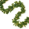 18' Pine Branch Pre-Lit Garland With Clear Lights