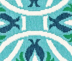 Halsey Blue & Green Round Outdoor Area Rug, (7'10") 11 Halsey Blue & Green Round Outdoor Area Rug, (7'10") -Deco Haven Shop 810413052 4