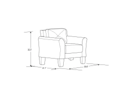 Hayward Upholstered Accent Chair -Deco Haven Shop 810413820 11