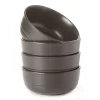 Matte Black Stoneware Bowls, 4-Pack