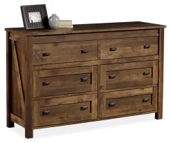Century Lane Rustic Brown 6-Drawer Dresser -Deco Haven Shop 810434140 2