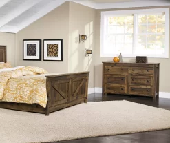 Century Lane Rustic Brown 6-Drawer Dresser -Deco Haven Shop 810434140 6