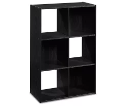 Black Oak 6-Cube Storage Organizer