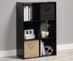 Black Oak 6-Cube Storage Organizer -Deco Haven Shop 810435811 7