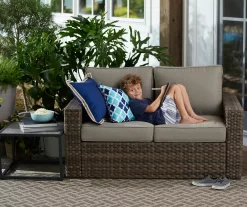 Broyhill Eagle Brooke All-Weather Wicker Cushioned Patio Loveseat 24 Broyhill Eagle Brooke All-Weather Wicker Cushioned Patio Loveseat -Deco Haven Shop 810452032 1 1