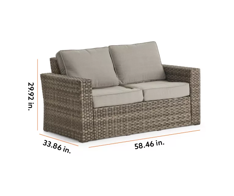 Broyhill Eagle Brooke All-Weather Wicker Cushioned Patio Loveseat 12 Broyhill Eagle Brooke All-Weather Wicker Cushioned Patio Loveseat - Image 12