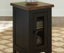 Valebeck Black & Brown Two-Tone Chairside End Table -Deco Haven Shop 810458251