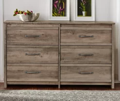 Duncan Gray Oak 6-Drawer Dresser -Deco Haven Shop 810465129 1