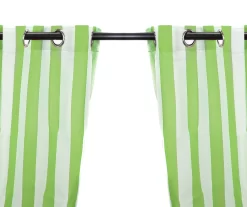 Jordan Manufacturing Stripe Grommet Outdoor Curtain -Deco Haven Shop 810467620 11