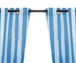 Jordan Manufacturing Stripe Grommet Outdoor Curtain -Deco Haven Shop 810467624 11