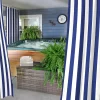 Jordan Manufacturing Stripe Grommet Outdoor Curtain