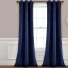 Prima Velvet Navy Room-Darkening Grommet Curtain Panel Pair, (84")