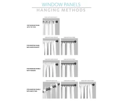 Poppy Garden Navy & Red Room-Darkening Back Tab Curtain Panel Pair, (84") -Deco Haven Shop 810468161 5