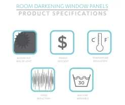 Poppy Garden Navy & Red Room-Darkening Back Tab Curtain Panel Pair, (84") -Deco Haven Shop 810468161 6