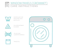 Lush Wheat Blackout Grommet Curtain Panel Pair With Sheer Overlay, (95") -Deco Haven Shop 810468199 5