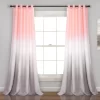 Umbre Fiesta Blush & Gray Ombre Room-Darkening Grommet Curtain Panel Pair, (95")