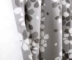 Weeping Flowers Gray Room-Darkening Rod Pocket Curtain Panel Pair, (95") 12 Weeping Flowers Gray Room-Darkening Rod Pocket Curtain Panel Pair, (95") -Deco Haven Shop 810468234 4