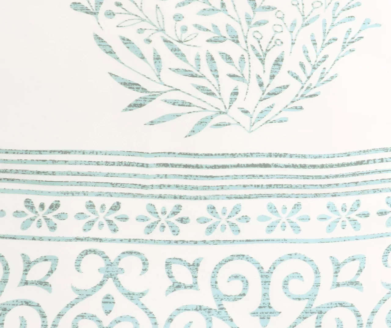 Teardrop Leaf Blue Room-Darkening Back Tab Curtain Panel Pair, (84") 2 Teardrop Leaf Blue Room-Darkening Back Tab Curtain Panel Pair, (84") - Image 2