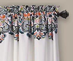 Clara Paisley Room-Darkening Rod Pocket Curtain Panel Pair -Deco Haven Shop 810468304 1